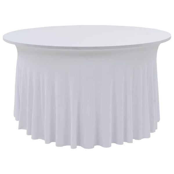 vidaXL 2 pcs Stretch Table Covers with Skirt 150x74 cm White
