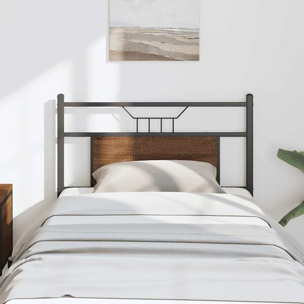 vidaXL Replace Headboard Brown Oak 75 cm Engineered Wood and Steel