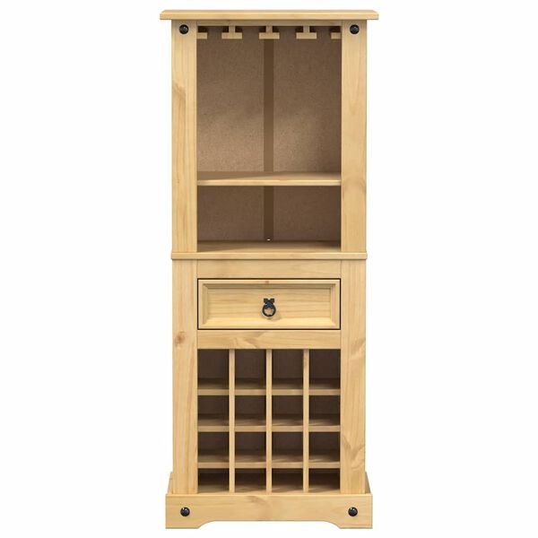 vidaXL Wine Rack Corona 56x35x134.5 cm Solid Wood Pine