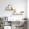 vidaXL Wall Shelf 2 pcs Brown 80 x 23.5 x 4 cm Engineered Wood