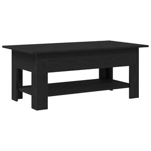 vidaXL Coffee Table Black Oak 102 x 55 x 42 cm Engineered Wood