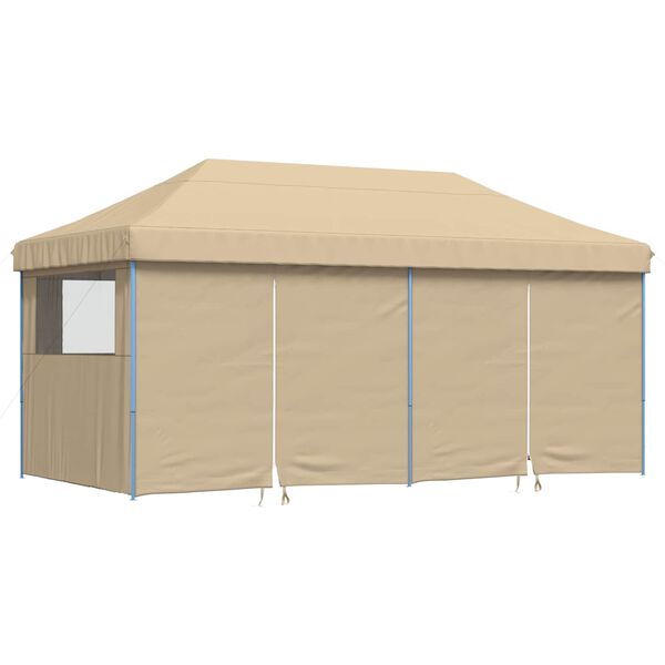 vidaXL Party Tent Folding Beige 292 x 580 x 315 cm Oxford Fabric