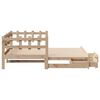 vidaXL Daybed with Trundle and Drawers without Mattress 90x190 cm Single