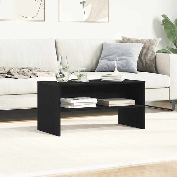 vidaXL TV Cabinet Black Oak 80x40x40 cm Engineered Wood