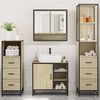 vidaXL 4&nbsp;Piece Bathroom Furniture Set&nbsp;Sonoma Oak Engineered Wood