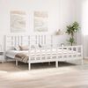 vidaXL Bed Frame without Mattress White 200x200 cm Solid Wood Pine