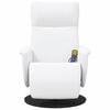 vidaXL Massage Recliner Chair White 71 x 90 x 105 cm Faux Leather