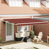 vidaXL Retractable Awning Manual Yellow and Orange 400 x 300 cm
