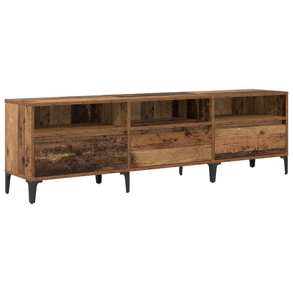 vidaXL TV Cabinet Old Wood 150 x 30 x 45 cm Engineered Wood and Iron