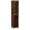 vidaXL Highboard Smoked Oak 34,5x34x180 cm Engineered Wood