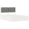 vidaXL Bed Frame with Upholstered Headboard Light Grey 140 x 190 cm