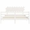 vidaXL Bed Frame without Mattress White 160x200 cm Solid Wood