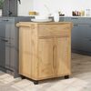vidaXL Kitchen Trolley Wax Brown 72.5 x 45 x 80 cm Solid Pine Wood