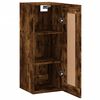 vidaXL Wall Mounted Cabinet Smoked Oak 34.5x34x90 cm Engineered Wood