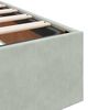 vidaXL Ottoman Bed Frame No Mattress Light Grey Super King Velvet