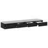 vidaXL Bed Drawers Black Oak 135 x 36.5 x 16.5 cm Engineered Wood