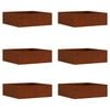 vidaXL Lawn Edging 6 pcs 40 x 40 x 13 cm Rusty