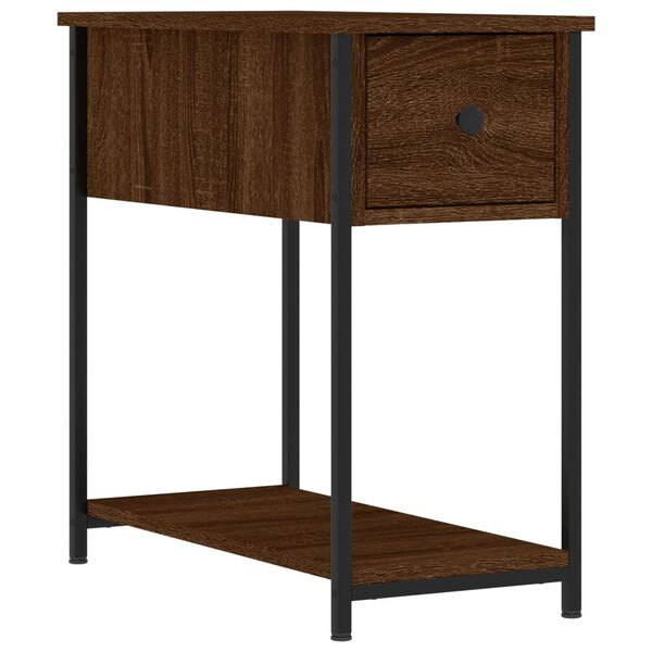 vidaXL Bedside Cabinet Brown Oak 30x60x60 cm Engineered Wood