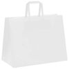 vidaXL Paper Bags 50 pcs with Handles White 32x17x25 cm