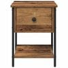 vidaXL Bedside Table Old Wood 34 x 35.5 x 45 cm Engineered Wood