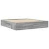 vidaXL Bed Frame without Mattress Grey Sonoma 200x200 cm Engineered Wood