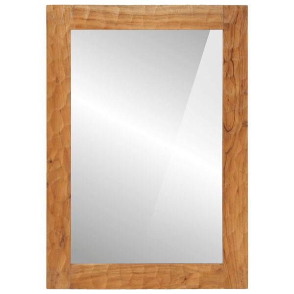 vidaXL Bathroom Mirror 50x70x2.5 cm Solid Wood Acacia and Glass
