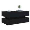 vidaXL Coffee Table with LED Lights Black Oak 90x50x40 cm