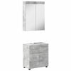 vidaXL Bathroom Furniture Set TULUM 2 pcs Concrete Grey