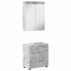 vidaXL Bathroom Furniture Set TULUM 2 pcs Concrete Grey