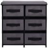 vidaXL Storage Cabinet with 6 Drawers 55x29x55 cm Grey Steel