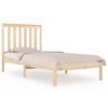 vidaXL Bed Frame without Mattress Solid Wood 100x200 cm (810007+818505)