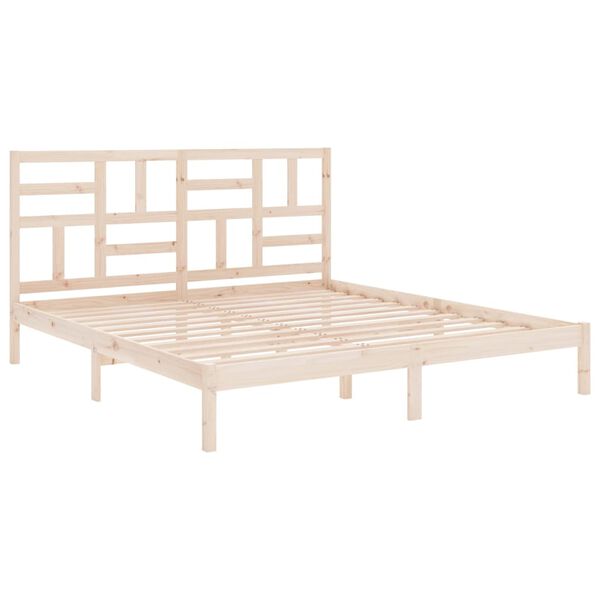 vidaXL Bed Frame without Mattress Solid Wood 200x200 cm