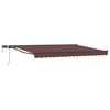 vidaXL Manual Awning Frame with LEDs Brown and Anthracite 4.5 x 3 m