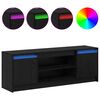 vidaXL TV Units Black 139.5 x 34 x 50 cm Engineered wood
