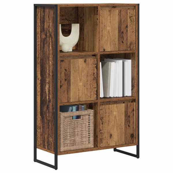 vidaXL Book Cabinet Old Wood 68 x 30 x 108.5 cm Engineered Wood