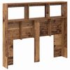 vidaXL Headboard with Shelf Old Wood 120 x 17 x 102 cm Engineered Wood