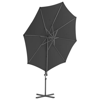 vidaXL Cantilever Umbrella with Steel Pole Anthracite 300 cm