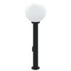 vidaXL Bollard Light with Sensor&Outlet 80 cm Black IP44