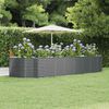 vidaXL Garden Raised Bed Anthracite 367x140x68 cm Galvanised Steel