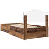 vidaXL Bed Frame with Headboard Old Wood 100 x 200 cm Engineered Wood