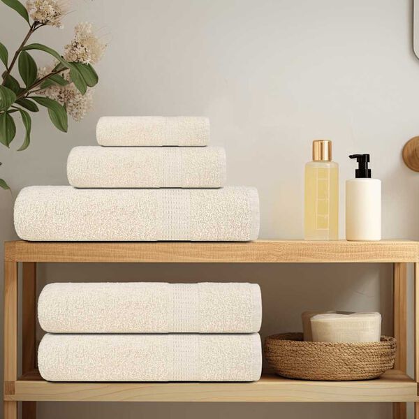 vidaXL Bath Towels "FROGN" 4 pcs Cream 100x150 cm 360 gsm