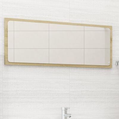 vidaXL Bathroom Mirror Sonoma Oak 90x1.5x37 cm Engineered Wood