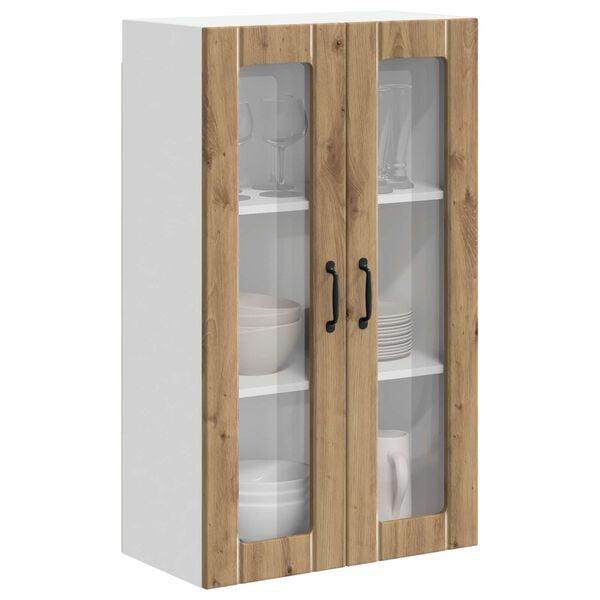 vidaXL Kitchen Wall Cabinet Wall-mounted Artisan Oak 60 x 31 x 100 cm