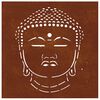 vidaXL Garden Wall Decoration 55x55 cm Corten Steel Buddha Head Design