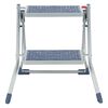 Escalo Foldable Step Stool 150 kg Metal Grey and Blue