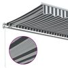 vidaXL Manual Retractable Awning Anthracite&White 350x250 cm