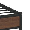 vidaXL Metal Bed Frame without Mattress Brown Oak 137x190 cm