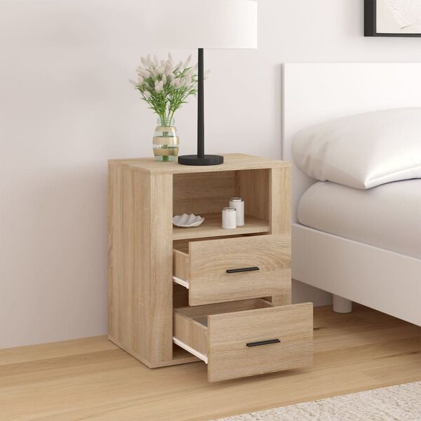 vidaXL Bedside Cabinet Sonoma Oak 50x36x60 cm Engineered Wood