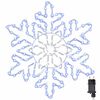 vidaXL Christmas Snowflake with 156 LEDs Blue 55.5 x 55.5 x 0.75cm PVC