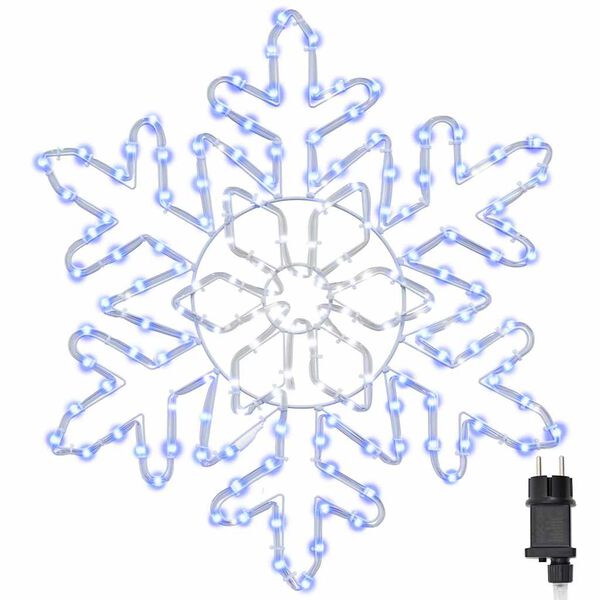 vidaXL Christmas Snowflake with 156 LEDs Blue 55.5 x 55.5 x 0.75cm PVC